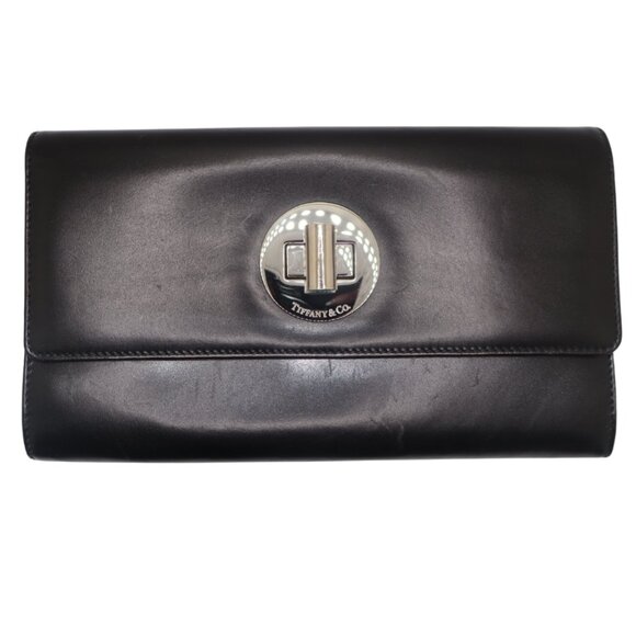TIFFANY & CO. Leather Chain-Link Clutch - Picture 1 of 3